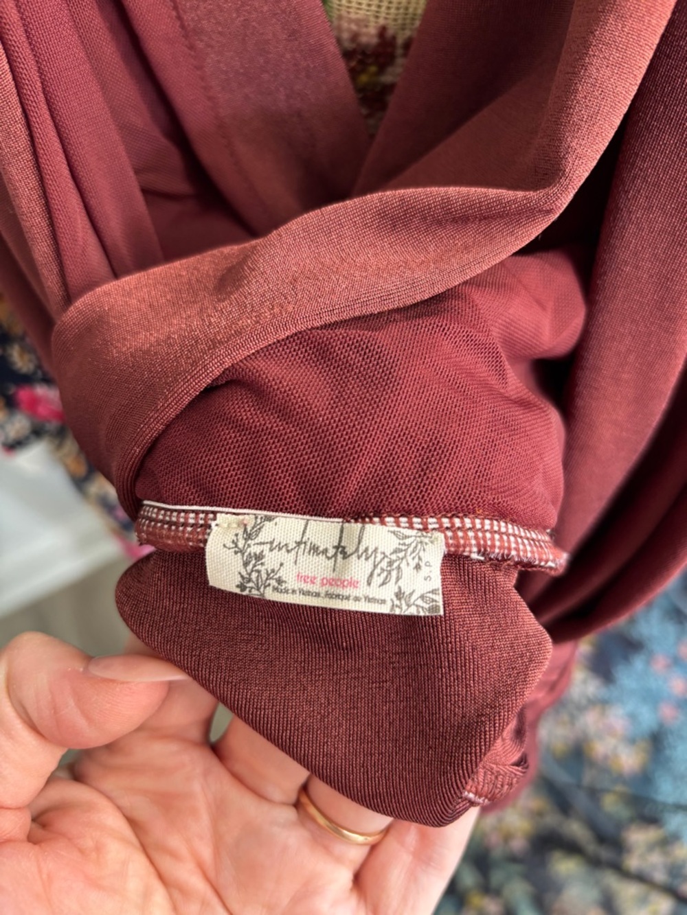 Free People Draped Bodysuit in Rust - Picture 5 of 6